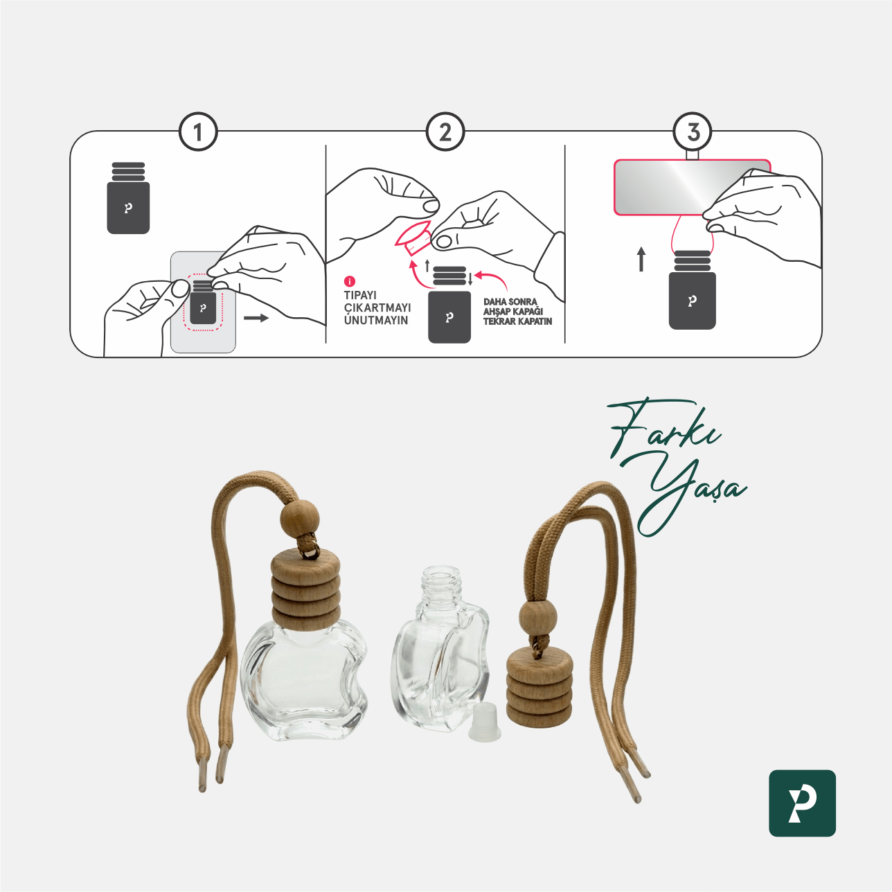 "Tutti" Cam Şişe Premium Kalıcı Araba Kokusu - Petra Spring