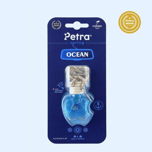 "Ocean" Cam Şişe Premium Kalıcı Araba Kokusu - Petra Spring